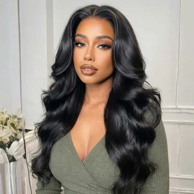 🔥Final 3 Hours: 50%OFF🔥Body Wave 13x6 Lace Frontal Wig Human Hair Pre Plucked Pre Bleached 180% Density Beginner Friendly