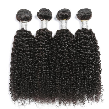 Brazilian Kinky Curly 4 Bundles Virgin Human Hair Extensions 8-40 inches