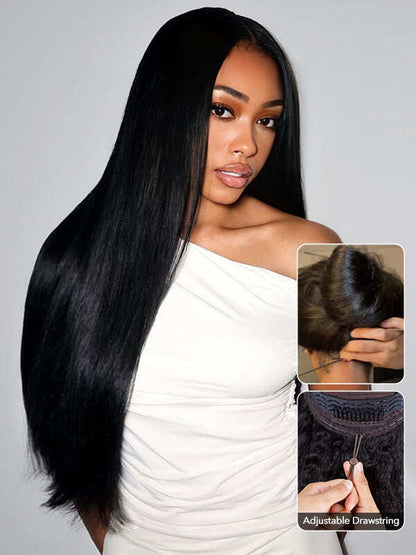 13x6 Glueless Lace Front Wig – Pre-Everything Drawstring Dome Cap, 180% Density Wear & Go Wig – US Stock