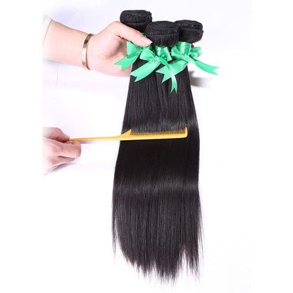 3 Bundles Indian Straight Virgin Human Hair Extension 8-40 inches