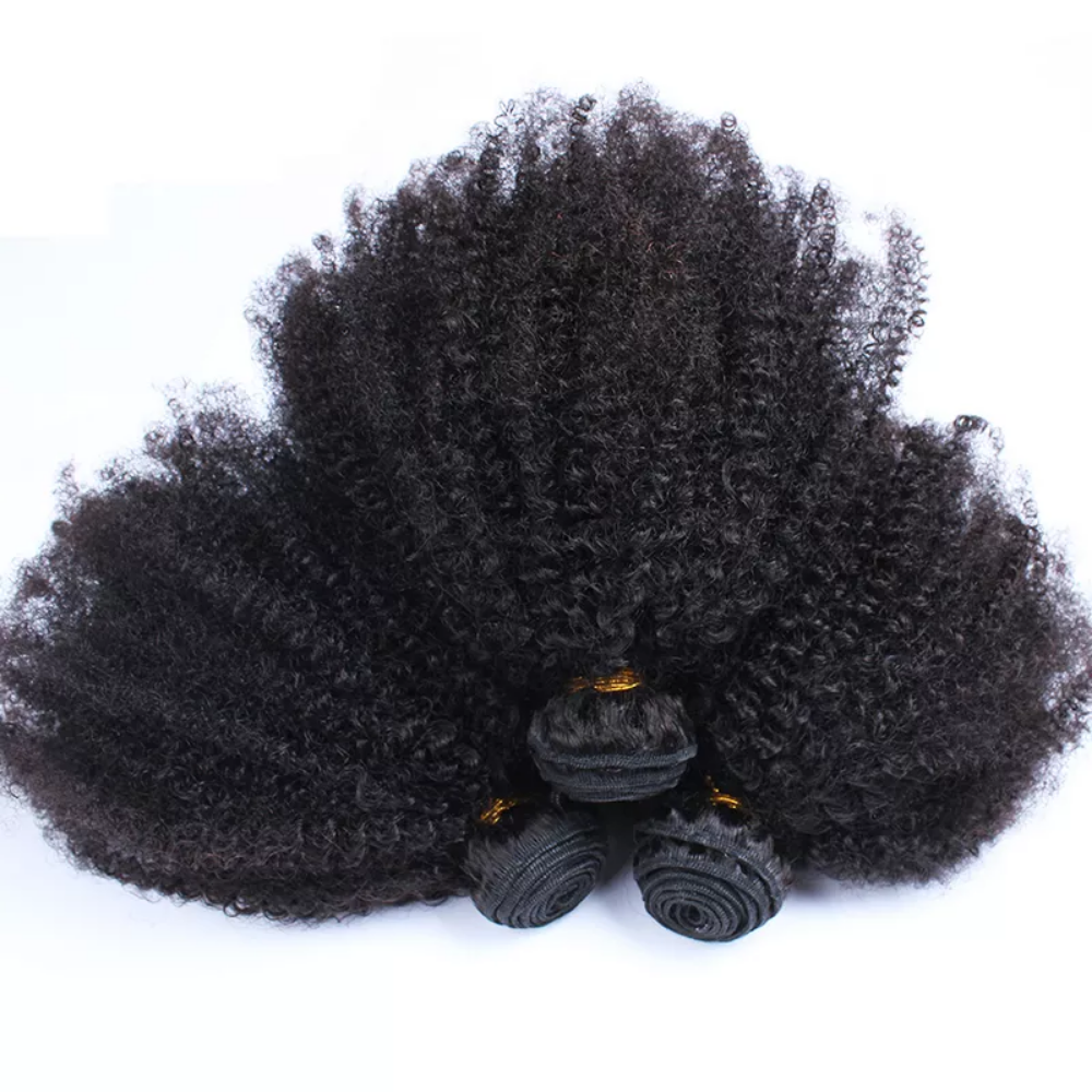 Afro Curly 3 Bundles Virgin Small Tight Curly Brazilian Human Hair