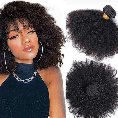 Hair Brazilian Afro Curly 2 Bundles Virgin Human Hair Bundle Deal Hair Extensions
