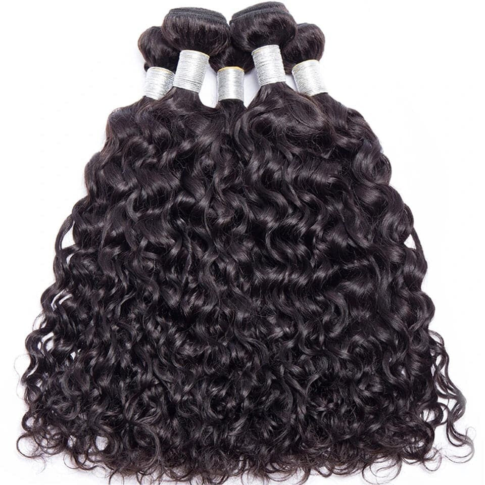 Indian Water Wave Virgin Hair 3 Bundles Human Hair Extension 8-40 inches