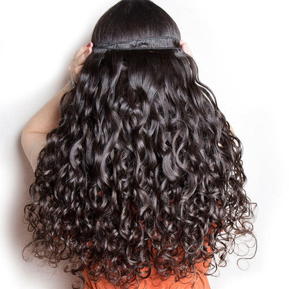 Indian Water Wave Virgin Hair 3 Bundles Human Hair Extension 8-40 inches