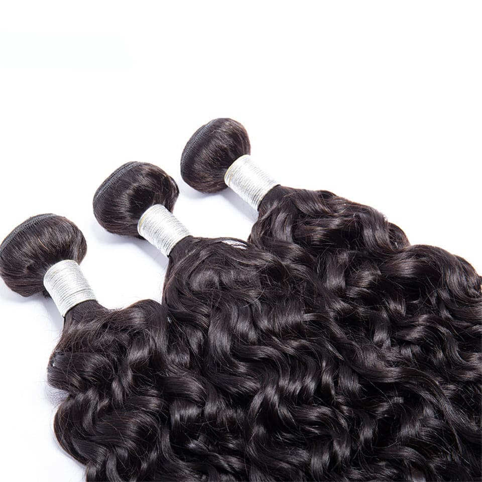 Indian Water Wave Virgin Hair 3 Bundles Human Hair Extension 8-40 inches