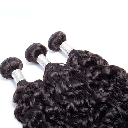 Indian Water Wave Virgin Hair 3 Bundles Human Hair Extension 8-40 inches
