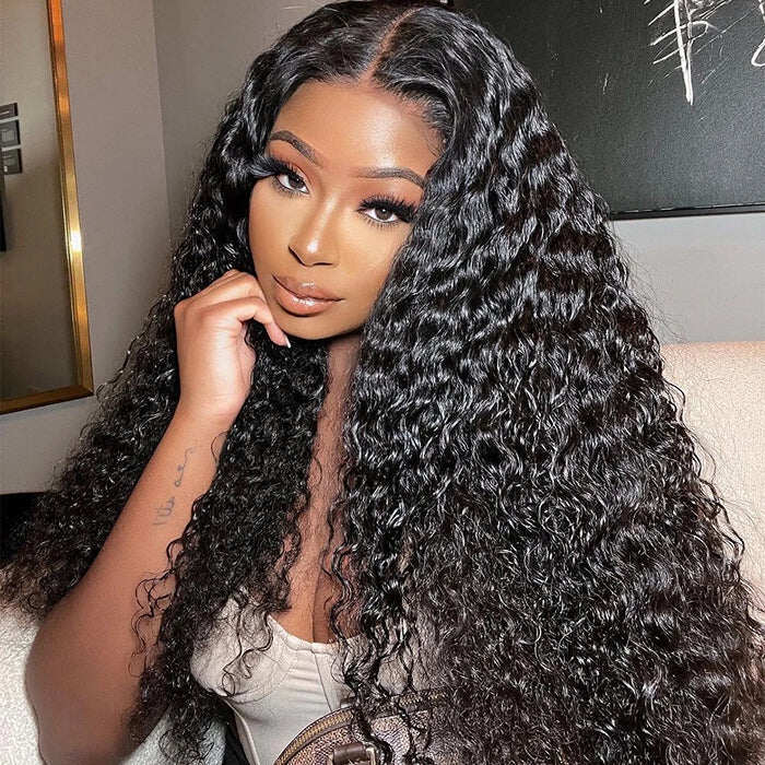 13x6 Full HD Lace Wigs Deep Wave Human Hair Parting Max Wigs Pre Plucked Natural Hairline