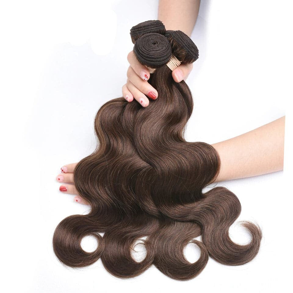 Chocolate Color Brown Body Wave 3 Bundles 100% Virgin Human Hair Extension