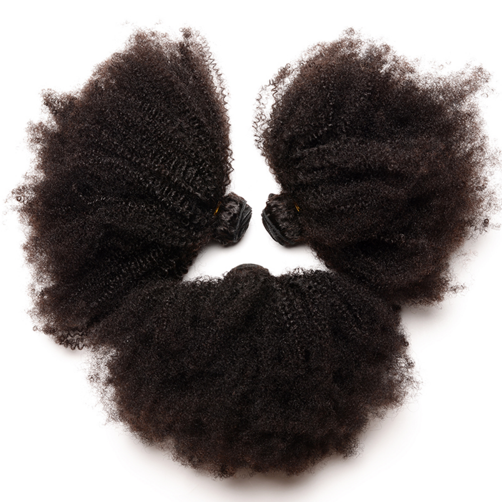 Afro Curly 3 Bundles Virgin Small Tight Curly Brazilian Human Hair