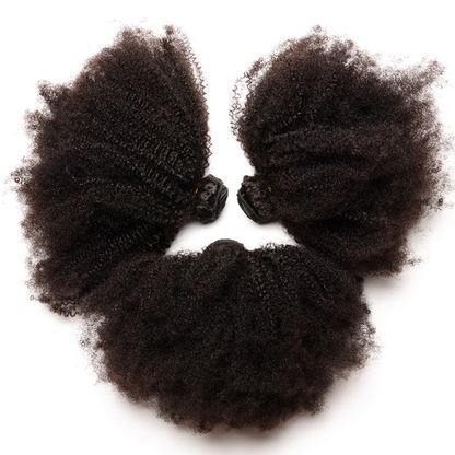 Afro Curly 3 Bundles Virgin Small Tight Curly Brazilian Human Hair