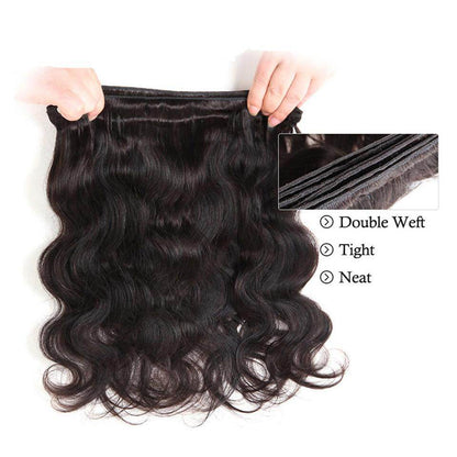 (B1) Peruvain Body Wave 4 Bundles Deal 100% Human Hair for Black Women Hair Extensions 8-40 inches