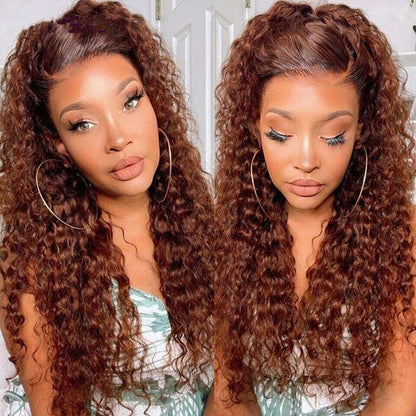 #33 Reddish Brown water Wave 3 Bundles Human Hair(No Code Need)