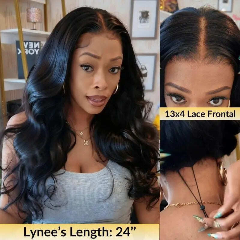 🔥Final 3 Hours: 50%OFF🔥Body Wave 13x6 Lace Frontal Wig Human Hair Pre Plucked Pre Bleached 180% Density Beginner Friendly